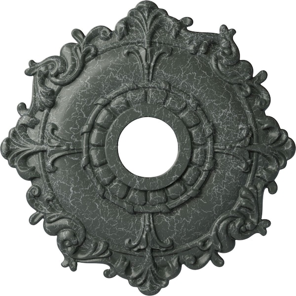 Ekena Millwork Riley Ceiling Medallion (Canopies up to 4 5/8"), 18"OD x 3 1/2"ID x 1 1/2"P, Athenian Green Crackle CM18RLAGC - main